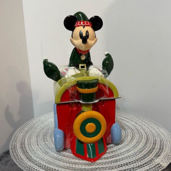 Disney Mickey Mouse Holiday Cookie Jar NWT - Picture 6 of 11